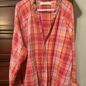 We The Free oversized flannel shirt